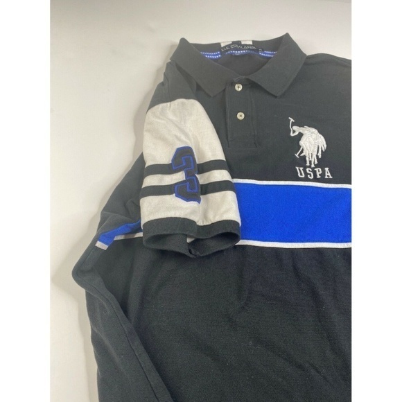 Mens Embroidered USPA Polo Shirt Large Pony - Picture 6 of 8